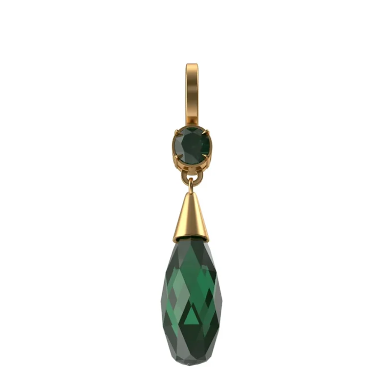 Green Crystal Earring