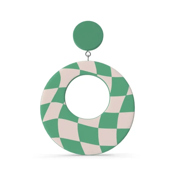 Green Oval Earring